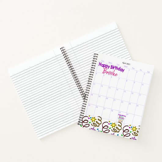 Spiral Notitieboek Happy Birthday Agenda (Binnen)