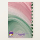 Spiral Notitieboek/Journal Roze en Groen Abstract Notitieboek (Achterkant)