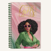 Spiral Notitieboek/Journal Roze en Groen Abstract Notitieboek (Voorkant)