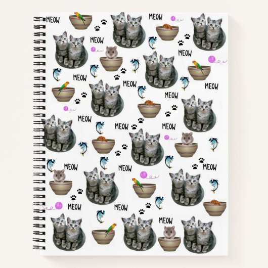 Spiral Notitieboek Kitten Meow Cat (Voorkant)