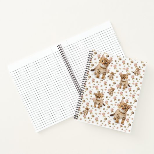 Spiral Notitieboek Kittens Floral (Binnen)