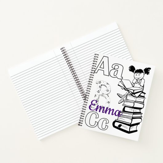 Spiral Notitieboek Kleurplaten Lezen School Boeken (Binnen)