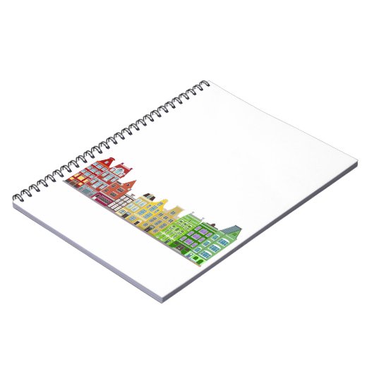 Spiral Notitieboek - Kleurrijke Amsterdamse Rijwon (Linkerzijde)