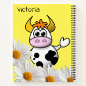 Spiral Notitieboek Koe Geel White Daisy Floral (Achterkant)