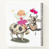 Spiral Notitieboek Melk Koe Roze harten (Achterkant)