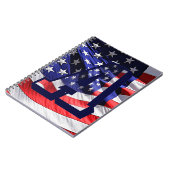 Spiral Notitieboek met Amerikaanse vlag en letter  (Linkerzijde)
