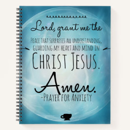 Spiral Notitieboek met een gebed voor angst