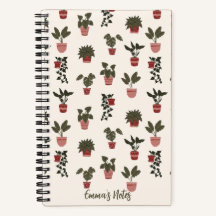 Spiral notitieboek met potplant | leuk dagboek