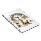 Spiral notitieboek met vrouw in yogapositie (Rechterzijde)