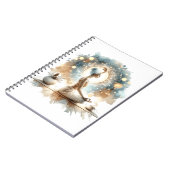 Spiral notitieboek met vrouw in yogapositie (Linkerzijde)