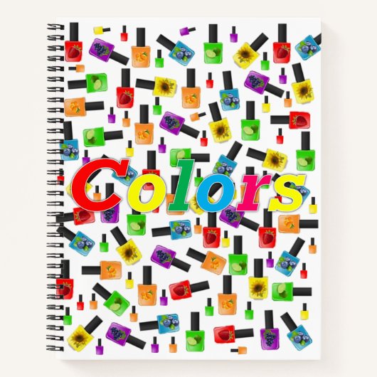 Spiral Notitieboek Nail Poolse kleuren Vruchten (Voorkant)