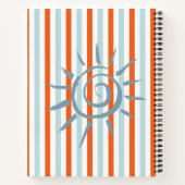 Spiral Notitieboek Oranje Blauwe Stripes Star (Achterkant)