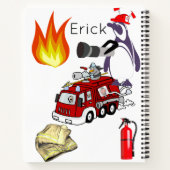 Spiral Notitieboek Penguin Fire Truck (Achterkant)