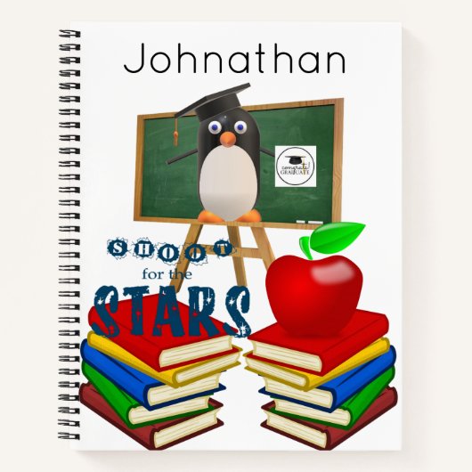 Spiral Notitieboek Penguin School Apple (Voorkant)