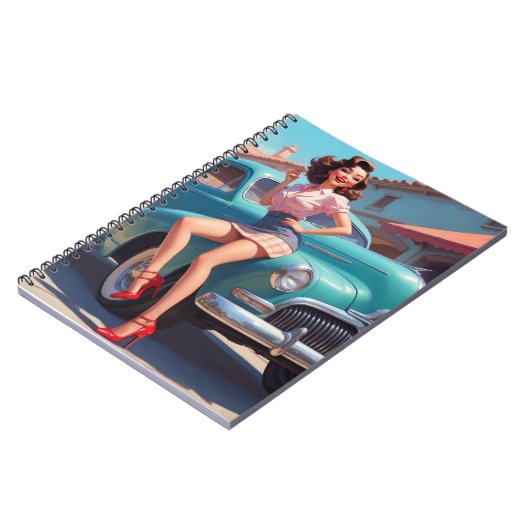 Spiral Notitieboek Pin-Up Art (Linkerzijde)