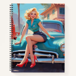 Spiral Notitieboek Pin-Up Art Blonde