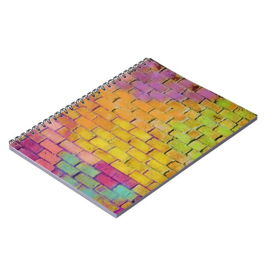 Spiral Notitieboek Rainbow Bricks Spraypaint Kleur (Linkerzijde)