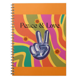 Spiral Notitieboek Retro Peace & Love