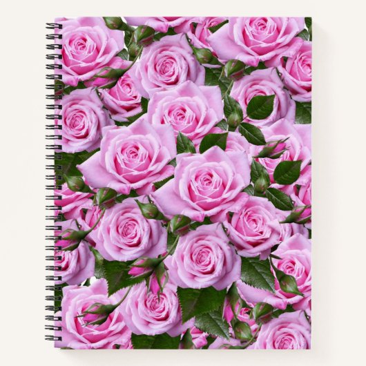 Spiral Notitieboek Roze Roses Floral (Voorkant)
