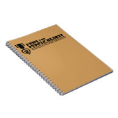 Spiral Notitieboek - Tan w Black Logo (Rechterzijde)