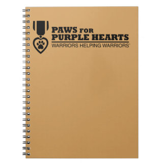 Spiral Notitieboek - Tan w Black Logo