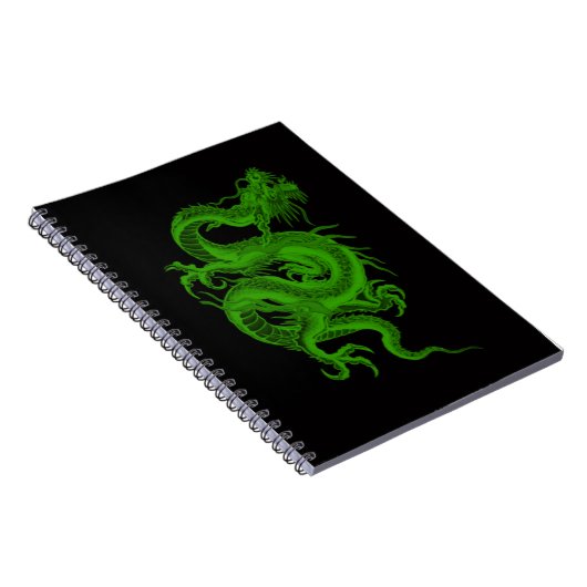 Spiral Notitieboek van de groene dragon Draco (Rechterzijde)