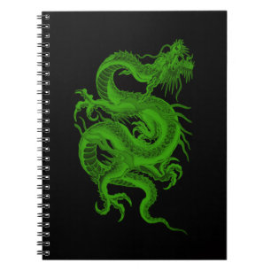 Spiral Notitieboek van de groene dragon Draco