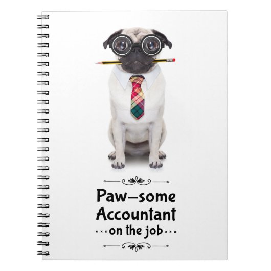 Spiral Notitieboek van Pawsome Accountant (Voorkant)