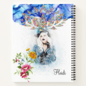 Spiral Notitieboek Victoriaans Vrouw Floral (Achterkant)