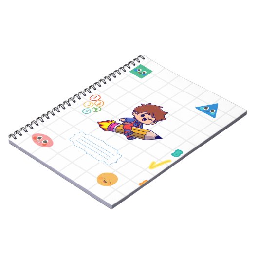 Spiral Notitieboek voor kinderen met vrolijk ontwe (Linkerzijde)