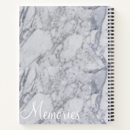 Spiral Notitieboek White marmer (Achterkant)