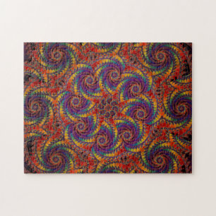 Spiral Octopus Psychedelic Rainbow Fractal Art Legpuzzel
