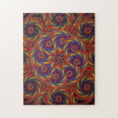 Spiral Octopus Psychedelic Rainbow Fractal Art Legpuzzel (Verticaal)