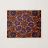 Spiral Octopus Psychedelic Rainbow Fractal Art Legpuzzel (Horizontaal)