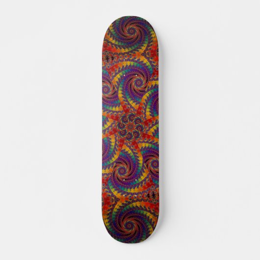 Spiral Octopus Psychedelic Rainbow Fractal Art Persoonlijk Skateboard (Voorkant)