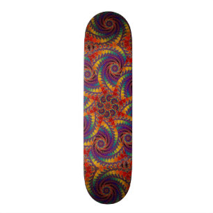 Spiral Octopus Psychedelic Rainbow Fractal Art Persoonlijk Skateboard