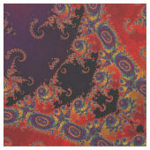 Spiral Octopus Psychedelic Rainbow Fractal Art Stof (Close Up)