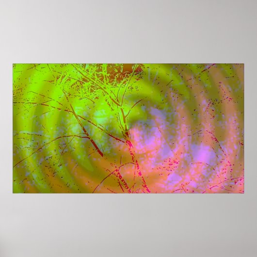 Spiral of Red Trees. Poster (Voorkant)