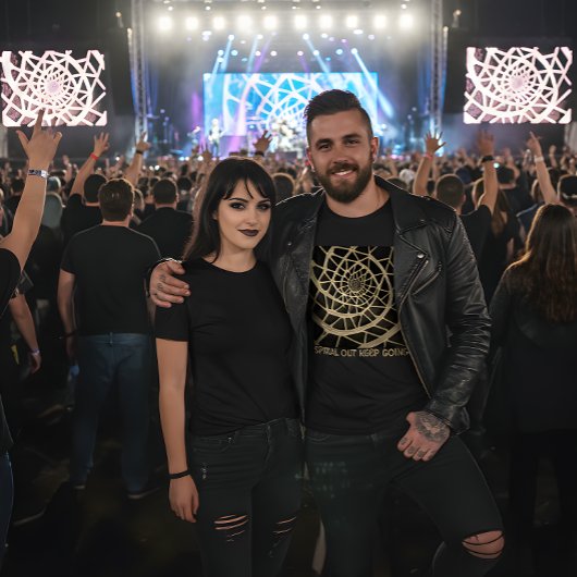 Spiral Out Keep Going - T-shirt voor kunst- en muz