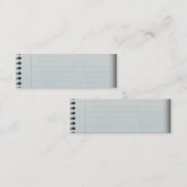 Spiral papier voor notebooks mini visitekaartje (Voorkant / Achterkant)