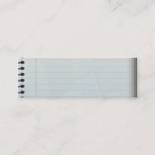 Spiral papier voor notebooks mini visitekaartje (Voorkant)