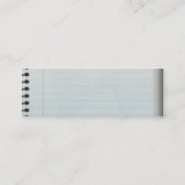 Spiral papier voor notebooks mini visitekaartje (Achterkant)