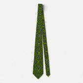 Spiral Pattern - Black and Martian Green Stropdas (Voorkant)