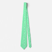 Spiral Pattern - Mint Green and White Stropdas (Voorkant)