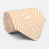 Spiral Pattern - Sand and and White Stropdas (Opgerold)
