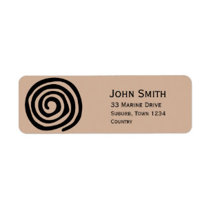 Spiral petroglyph tribal kunst modern trendy etiket