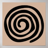 Spiral petroglyph tribale volkskunst poster (Voorkant)