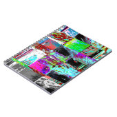 Spiral Photo Notebook – Abstract Grid Notitieboek (Linkerzijde)