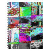 Spiral Photo Notebook – Abstract Grid Notitieboek (Voorkant)
