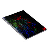 Spiral Photo Notebook dark texture abstract eco Notitieboek (Rechterzijde)